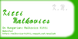 kitti malkovics business card